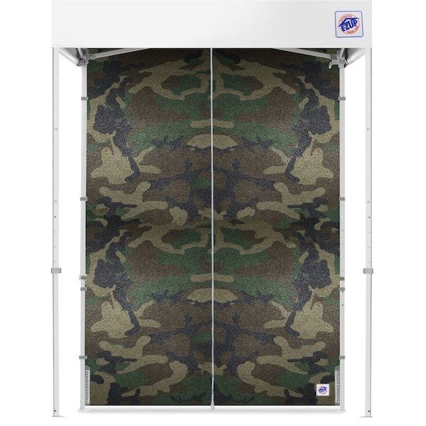E-Z Up TAA Compliant Middle Zipper Sidewall, 5' W x 5' H, Woodland Camo SWM5TCWC - main